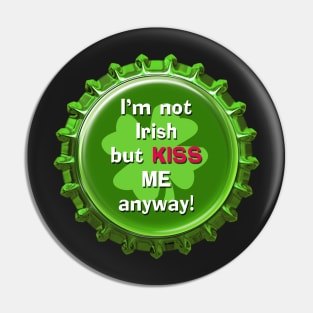 St. Patrick's Day Magnet and Sticker | KISS Me by Cherie(c)2022 Pin