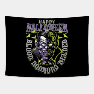 Halloween - Dracula Illustration Tapestry