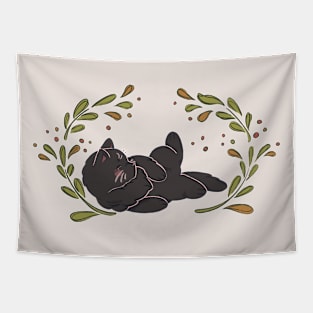 Cute Black Cat Tapestry