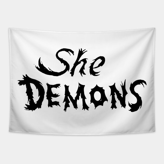 SHE DEMONS Tapestry by TheCosmicTradingPost