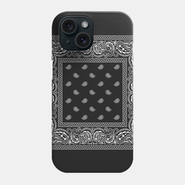 Bandanna Black Phone Case by Malchev