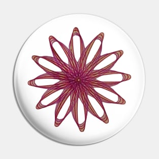 Spirograph Vibrant--Pink and Purple Pin