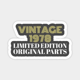 Vintage 1978 Limited Edition Original Parts Magnet