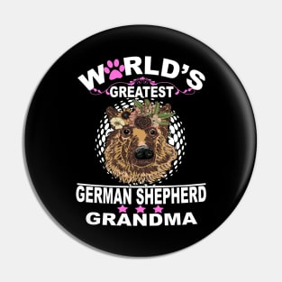 World's Greatest German Shepherd Grandma Pin