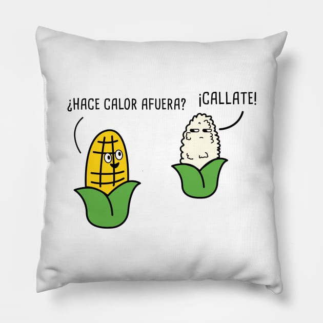 Hace Calor Afuera Spanish Pun Pillow by Soncamrisas