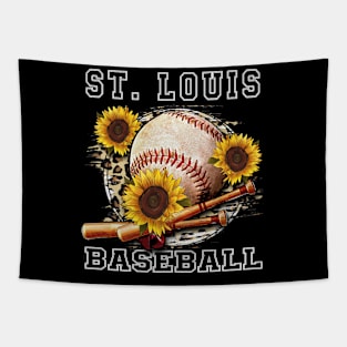 Awesome Baseball Name St. Louis Proud Team Flowers Tapestry