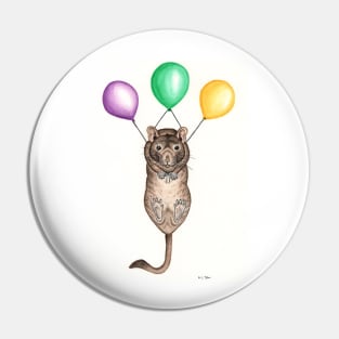 Degu with Balloons Pin