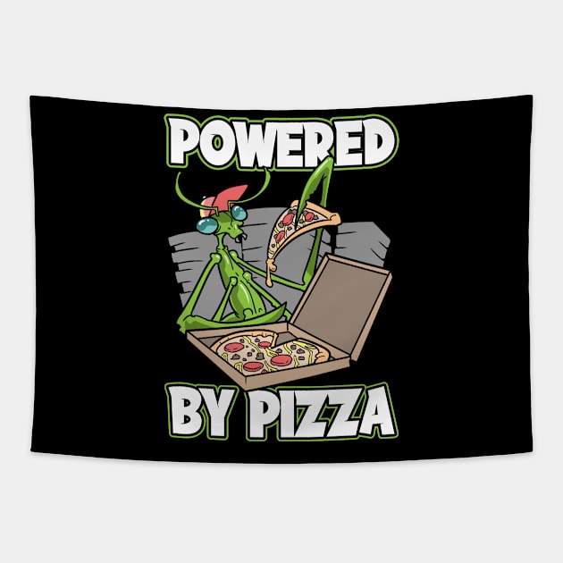 Mantis Insect Powered By Pizza Tapestry by ModernMode