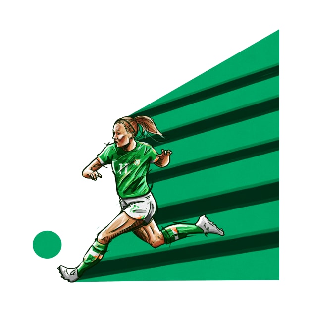 Katie McCabe- Ireland Womens National Team Football Artwork by barrymasterson