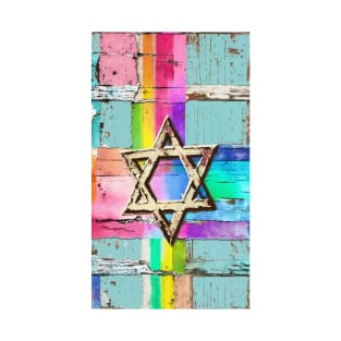 Rainbow Star of David T-Shirt