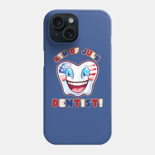 4th of July Dentist Patriotic Kawaii Molar Phone Case