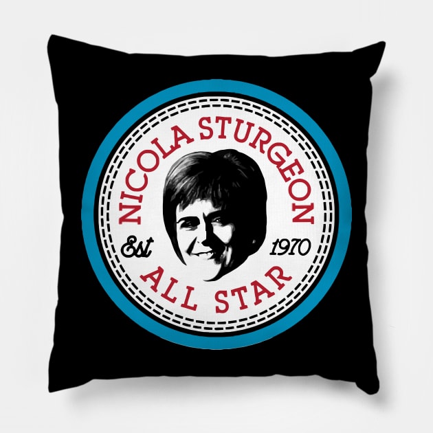 nicola sturgeon Pillow by danonbentley