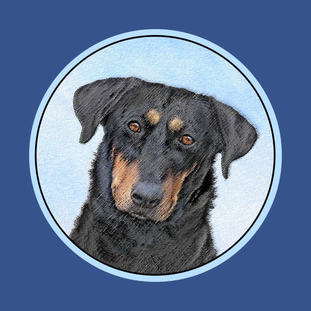 Beauceron Painting - Cute Original Dog Art by Alpen Designs