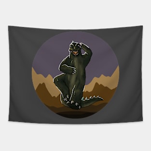 Dancing Godzilla Tapestry