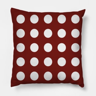 White Dots on Cranbery Pillow