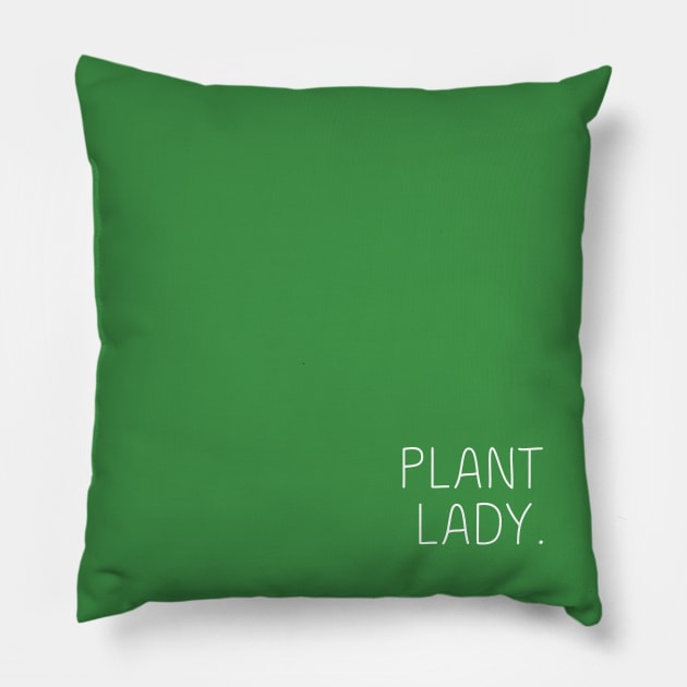 Green Plant Lady Pillow by April Twenty Fourth