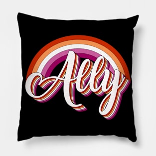 Ally lessbian pride Pillow