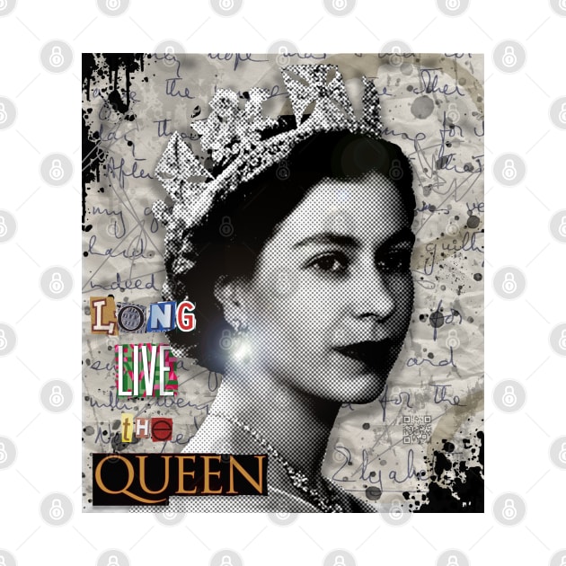 Queen of England Collage Art by bulletstudios