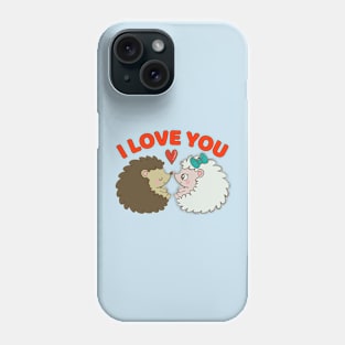 I Love You Hedgehog Valentines Day Cute Couples Phone Case