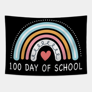 Happy 100th Day Of School Teacher Kids 100 Days Rainbow Tapestry