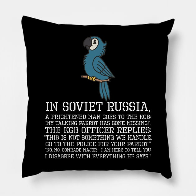 Anti Socialist & Communist - USSR Soviet Russian Joke Pillow by Styr Designs