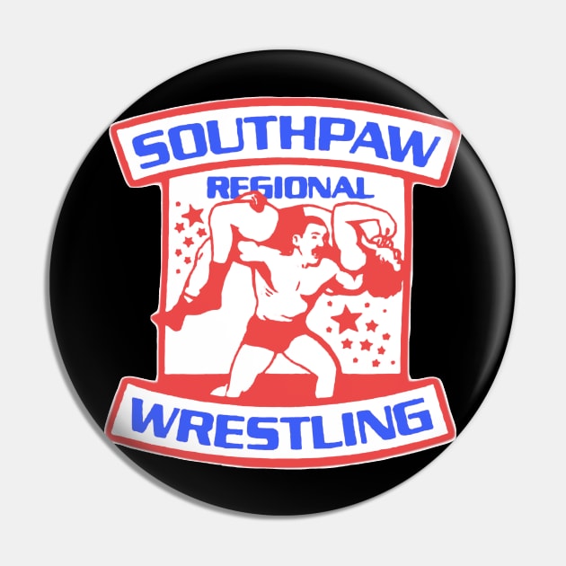 Southpaw Wrestling USA Pin by GuitarManArts