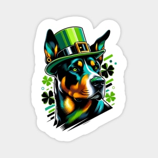 Deutscher Wachtelhund Celebrates Saint Patrick's Day Magnet