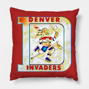 Denver Invaders Hockey Pillow