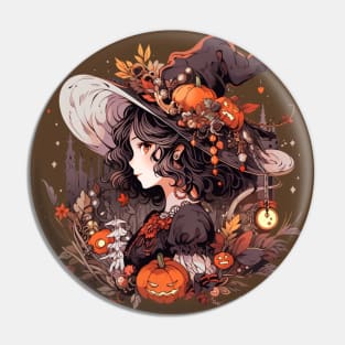 Cute Halloween Witch Pin