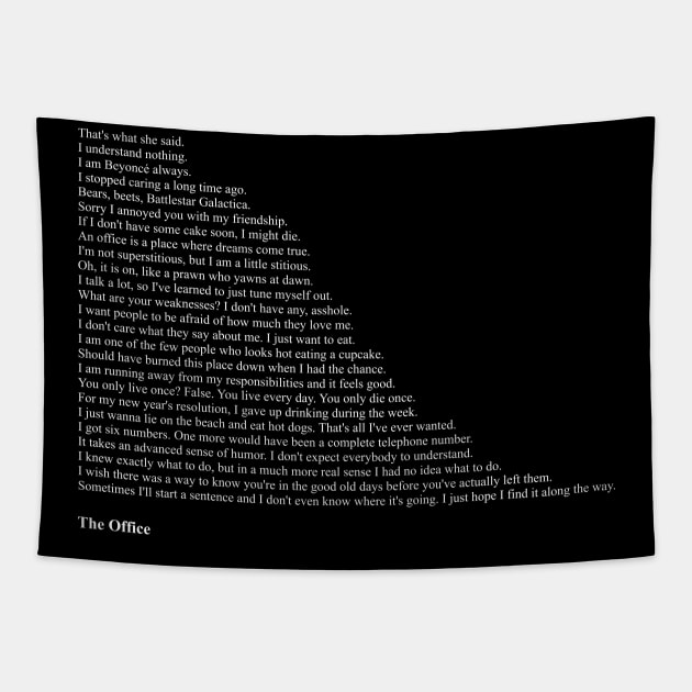 The Office Quotes Tapestry by qqqueiru