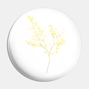 Yellow Watercolour Tree Pin