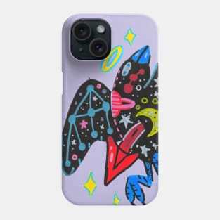 Psychedelic Galaxy Crow in Acrylic Phone Case