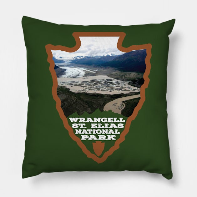 Wrangell-St. Elias National Park and Preserve arrowhead Pillow by nylebuss