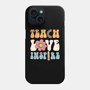 Groovy Teacher Inspirational Happy Back To School Phone Case