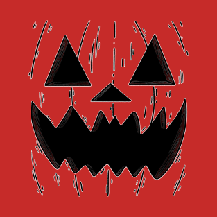 Scary pumpkin face halloween costume T-Shirt