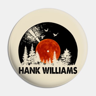 Hank Name Record Music Forest Gift Pin