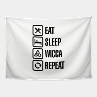 Eat sleep Wicca repeat - Pagan Witchcraft Witch Halloween Tapestry