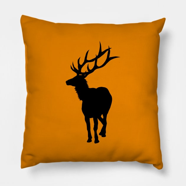 Elk Crossing Pillow by Vidision Avgeek