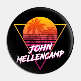 John Mellencamp - Proud Name Retro 80s Sunset Aesthetic Design Pin