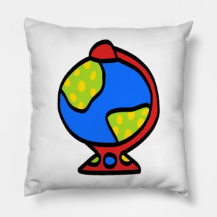 Cartoon Earth Pillow