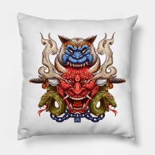 Japanese Onimask Hannya Pillow