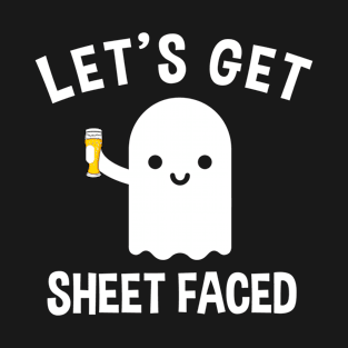 Let's Get Sheet Faced Ghost Halloween Party T-Shirt