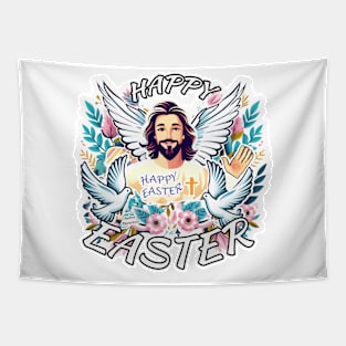 Happy Easter with Jesus Tapestry