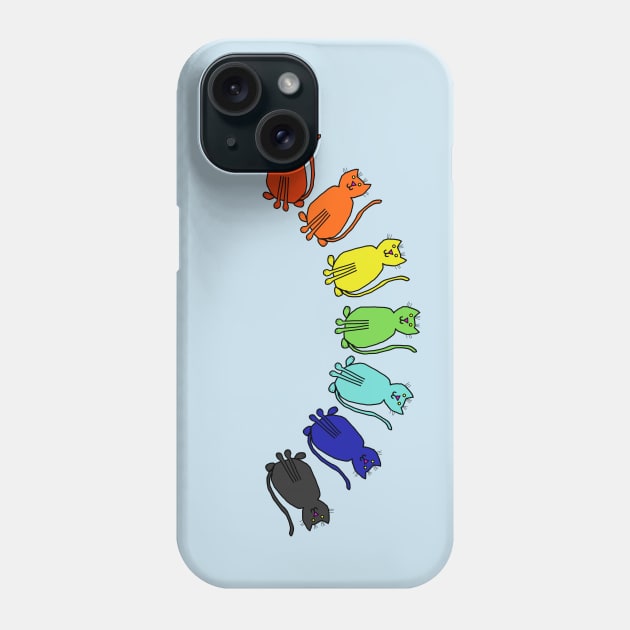 Cute Cats Rainbow Phone Case by ellenhenryart