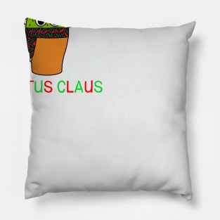 Cactus Claus - Cute Cactus With Christmas Scarf Pillow