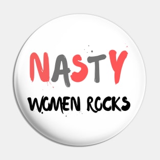 nasty women rocks mask Pin