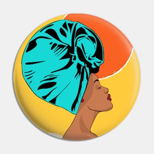 Portrait - Forward Turquoise Pin