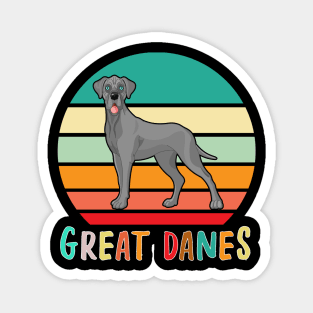 Vintage Retro Great Danes Magnet