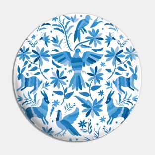 Mexican Otomí Design in Light Blue Pin