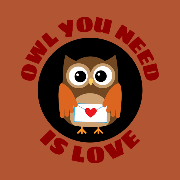 Owl You Need Is Love | Owl Pun by Allthingspunny